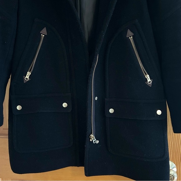 J.Crew Chateau Parka Italian Stadium Cloth Wool in Black - Picture 6 of 7